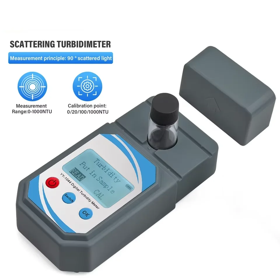 

Digital Turbidity Meter 0-1000NTU Handheld LCD Turbidimeter for Water Testing for Drinking Water Aquarium Wastewater Use YY-1044