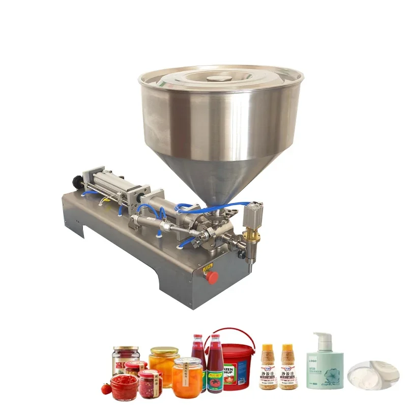 

Shampoo lotion cream yoghourt source salad honey juice sauce jam gel filler paste filling machine, pneumatic piston filler