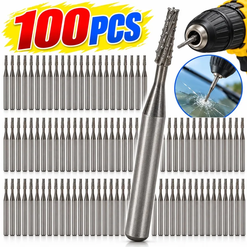 Tungsten Steel Glass Drill Bit Automotive Windshield Crack Chip Repair Tool Precision Car Window Drilling Maintenance Accessory