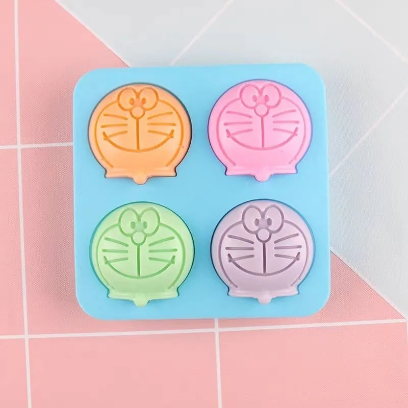 4pcs Doraemon Cake Mold Anime Character Avatar Children's Handmade Baking Biscuit Cake Baking Chocolate Mold Accessories Gifts