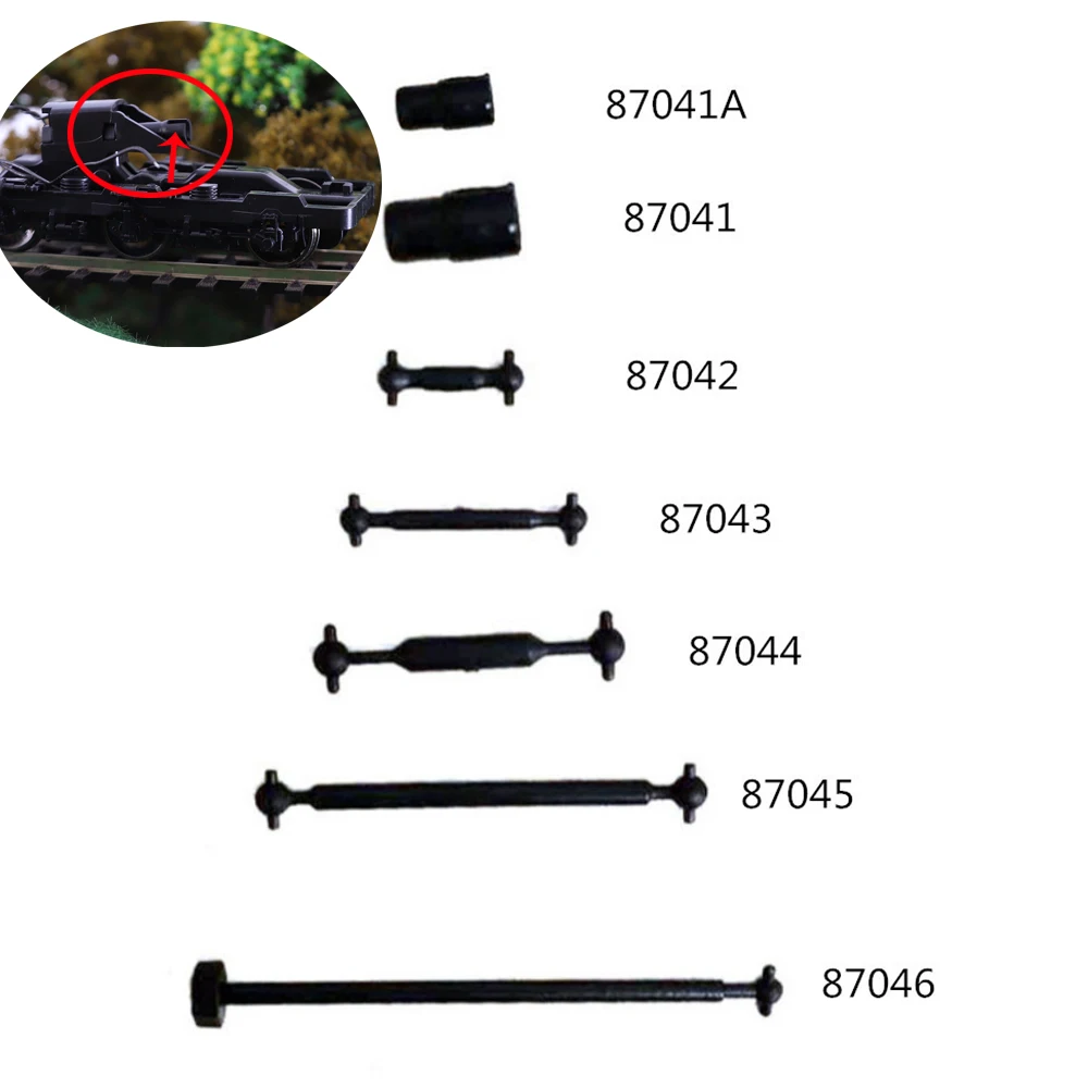 Miniatura HO 1:87 tren conector de ferrocarril modelo de varilla Diorama accesorios ABS plástico Motor Drive Rod Kits 3 piezas