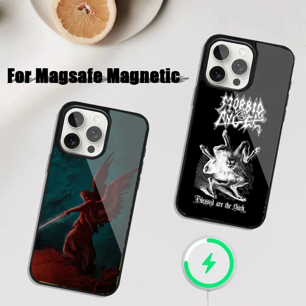 Cool Mental Rock Morbid-Angel Phone Case For iPhone 16,15,14,13,12,11,Plus,Pro,Max Mini Magsafe Magnetic Wireless Charging