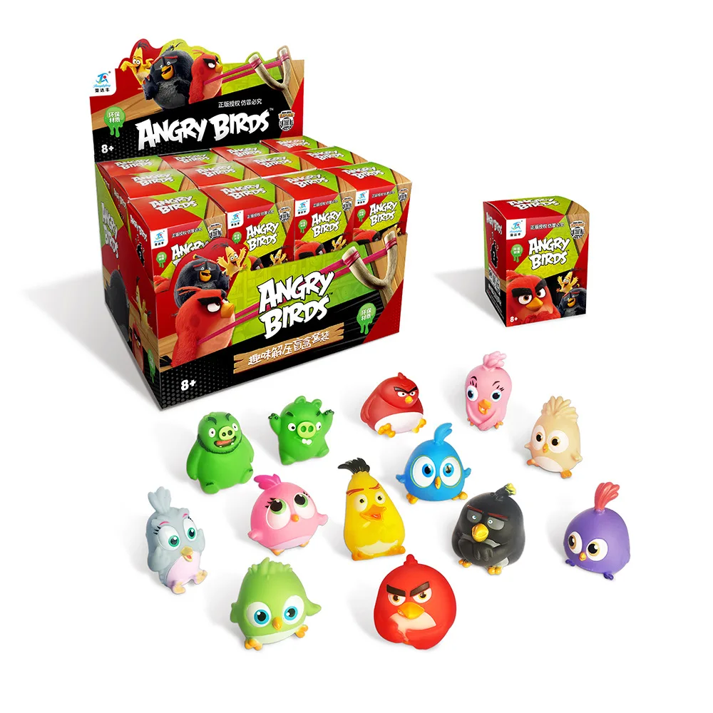 

AngryBirds Cute Figures Red The Blues Chuck Bomb Matilda Hal Terence Stella Bubbles Blind Box Model Toy Collection Kids Gifts
