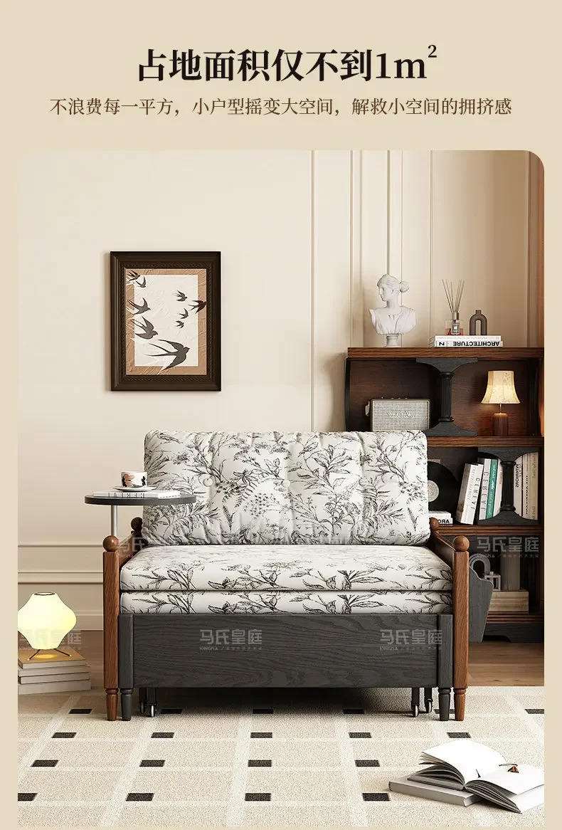 ZML sofa bed folding dual-purpose small apartment living room multi-functional pull-out  bed sheet double retractable sofa bed