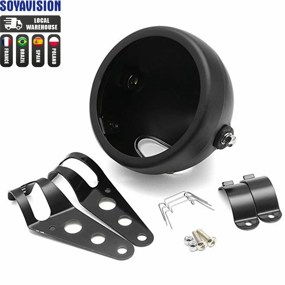 5 3/4 "acessórios da motocicleta 5.75 Polegada led montagem habitação balde para harley farol habitação capa balde luz