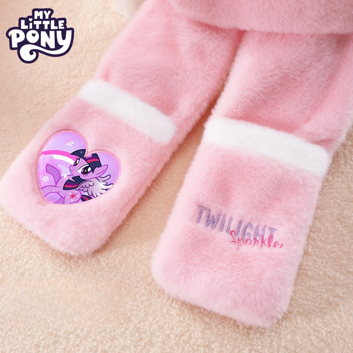 Miniso Children's Hat Scarf Gloves Little Pony Girl Winter Hood Girl Winter Princess Girl