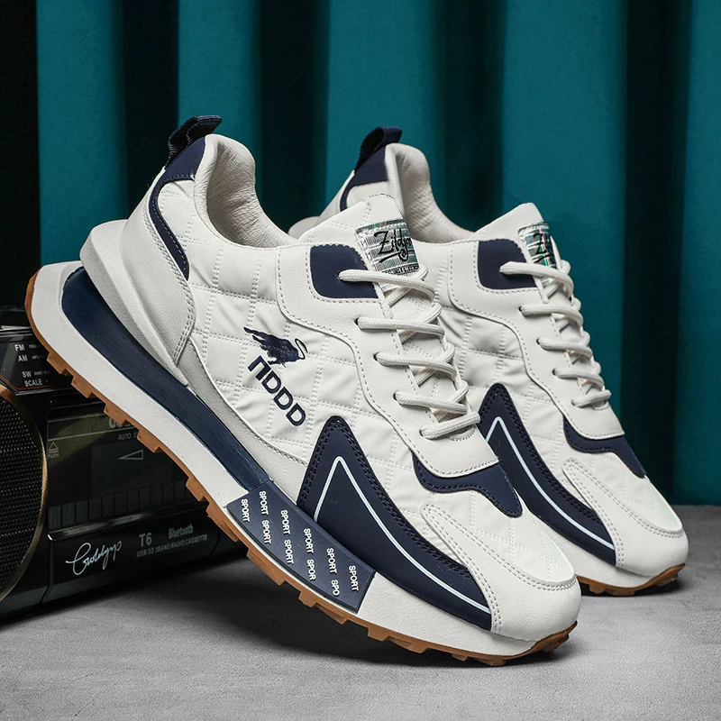 Men's Casual Shoes, Fashionable Sports Shoes, Classic and Stylish Low-Top Lace-Up Shoes, Lightweight, Comfortable and Breathable
