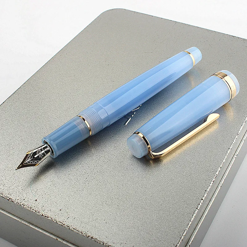 

Luxury Jinhao 82 Fountain Pen Transparency Acrylic Pen Spin Golden EF F Nib Business Office School Supplies Writing Ink Pen