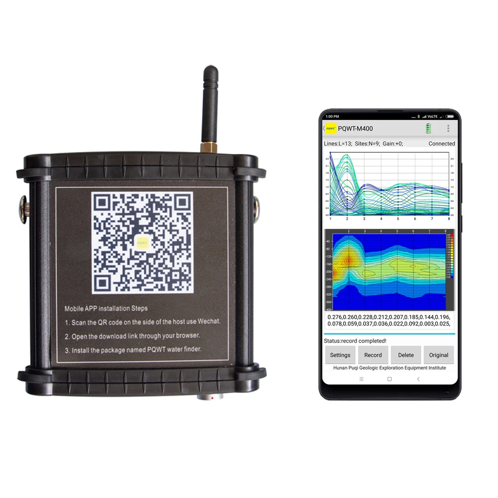 Hot Selling Geophysical Instrument Groundwater Detector Equipment Connect Cellphone Locate 400M Water