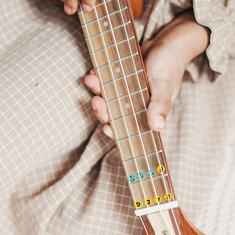 

4 Pcs Bass Fretboard Stickers Guitar Note Accessories Practical Scale Decals For Beginner Bassists Lightweight Compact Fretboard