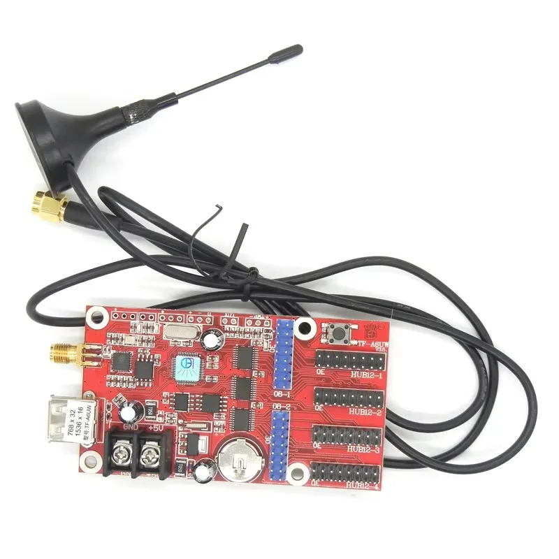 TF-A6UW WIFI + USB Led Control Card 768*32,384*64 Pixels Single Double Color Wireless p10,p13.33,p16,p4.75 Led Board Controller