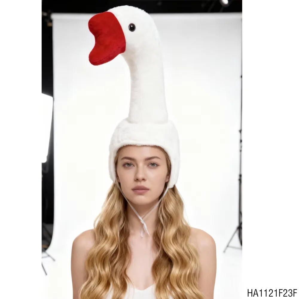

PESENAR This is a white goose head wacky headgear with a fun style for parties