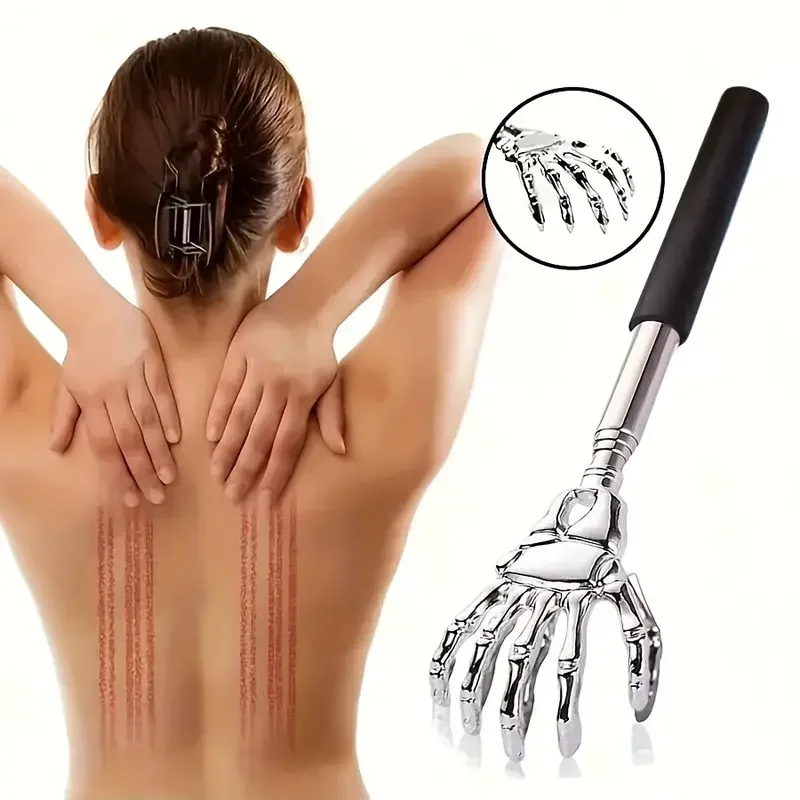

Adjustable Stainless Steel Back Scratche Portable & Extendable Claw Massager For Itch Relief And Relaxation Birthday Gifts