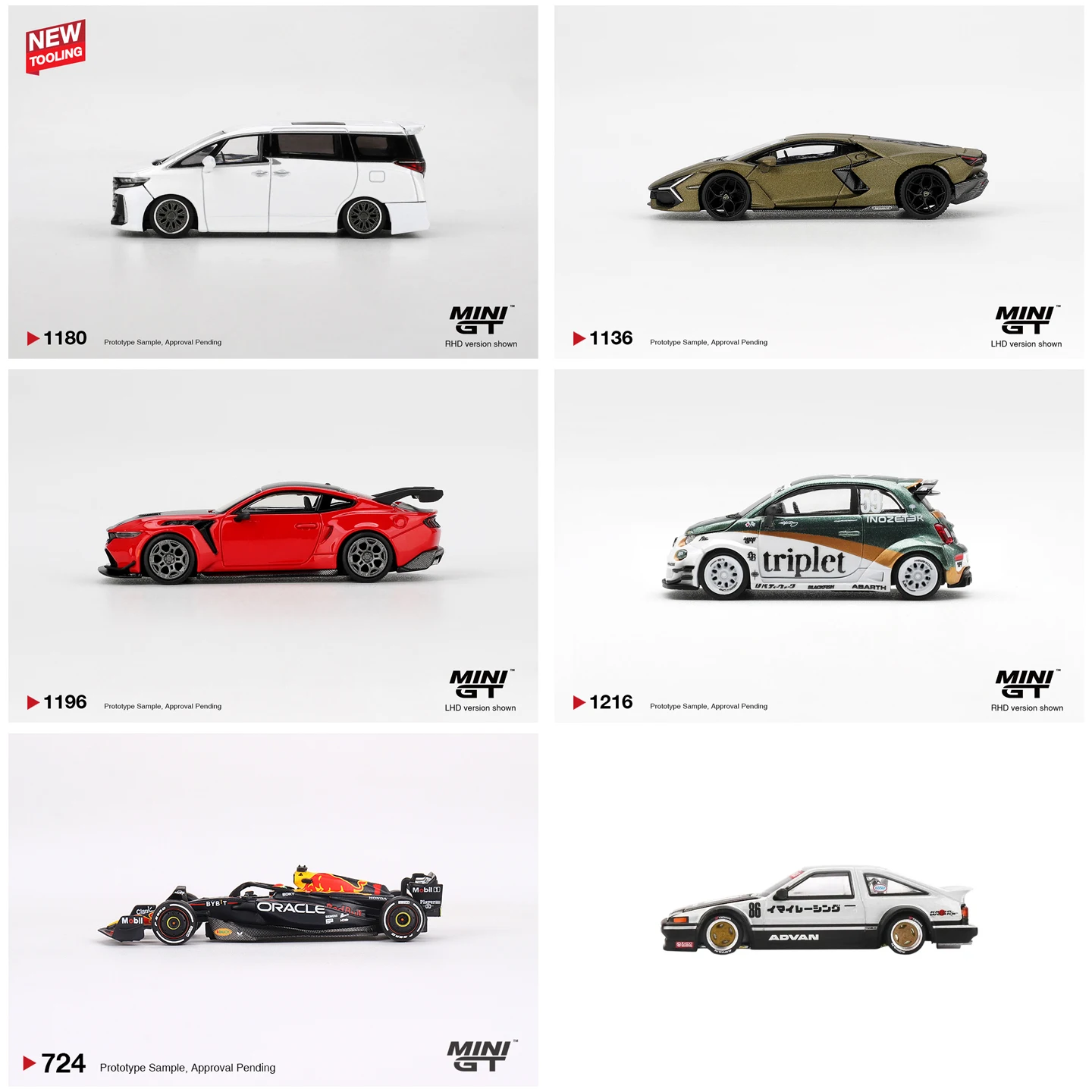 Kaido House + MINIGT 1/64 Diecast Car Set MPV Supercar F1 AE86 Alloy Simulation Vehicle Collectible Hobby Display Gift for Car