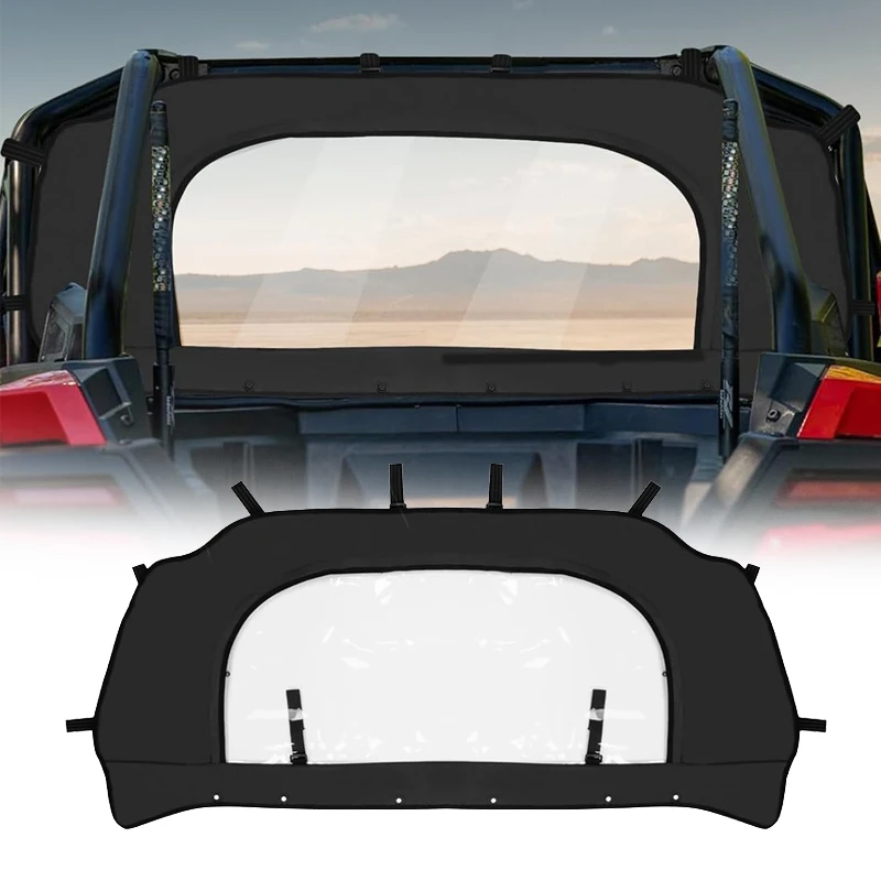 

UTV Rear Windshield PVC Back Windscreen Waterproof Easy Installation Durable Against Debris Mud For RZR PRO XP/Turbo R 2020-2024