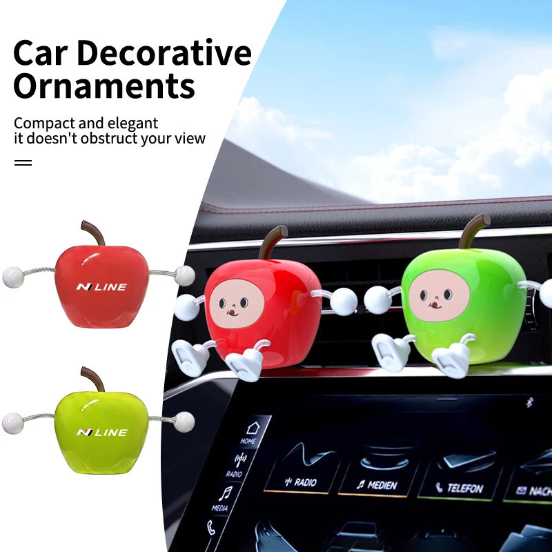 Car Dashboard Apple Ornaments ABS Decoration Auto Interior Accessories For Hyundai N Line Performance I30 I40 Sonata Elantra view 2