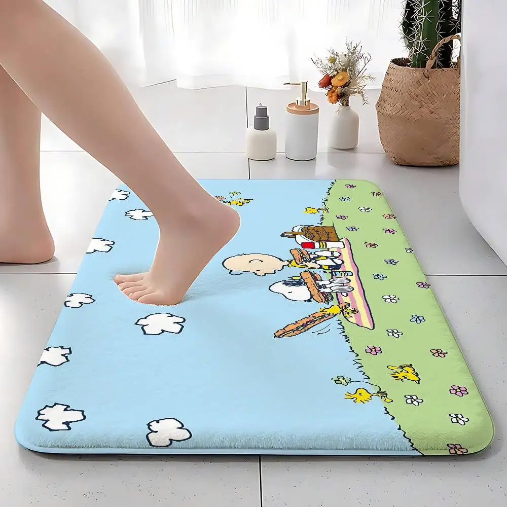 Cartoon S-SnoopyS Carpet For Living Room Sofa Decor Modern Rug Floor Mat For Men Bedroom Durable Area Rugs view 3