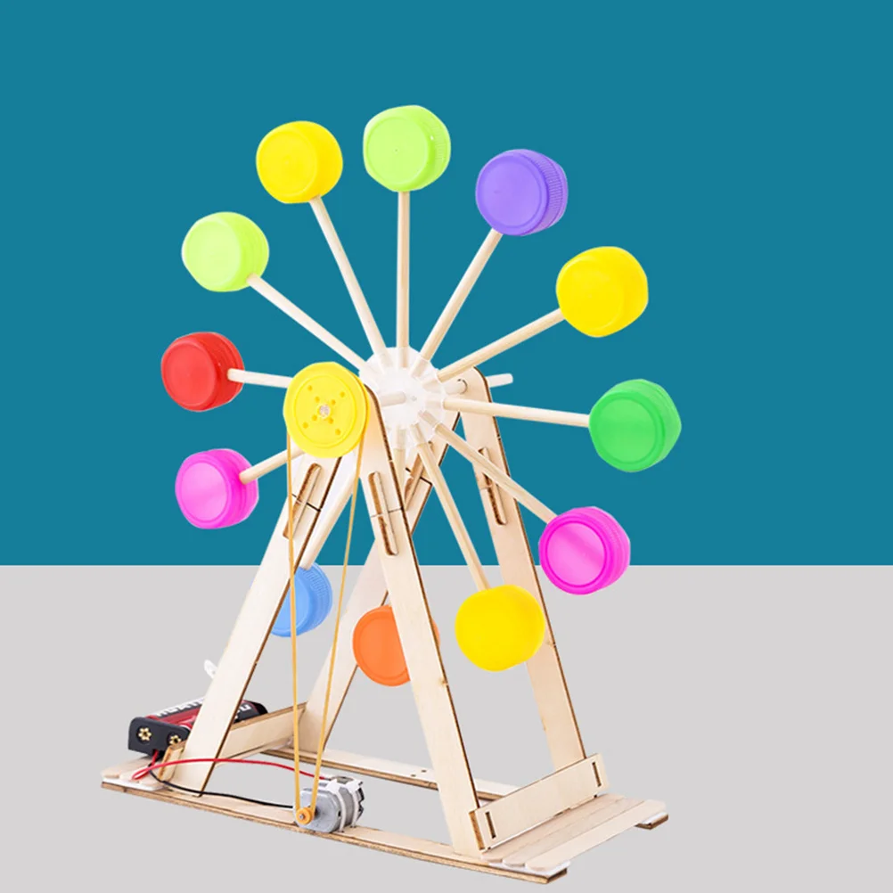 

1 set 1 Set Ferris Wheel Kit Wooden Building For Kids Handmade Assembly Stem Diy Ferris Wheel Puzzle Game Educational Gift