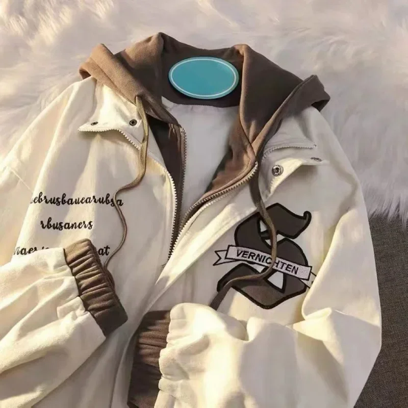 

Baseball Uniforms Women Spring Autumn New Casual Couples Harajuku Printed Hoodies Jacket Tops Winter Clothes Women Y2k Hoodie