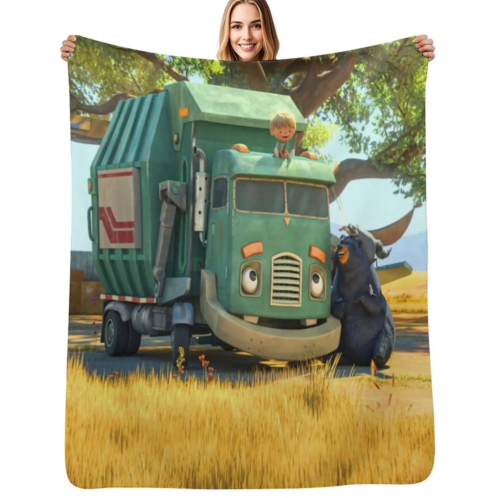 

Funny Trash Truck gift for fans trash truck netflix Throw Blanket Sofas Stuffeds Blankets