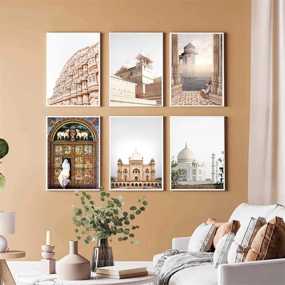 

Islamic Religious Church Architecture Wall Art Canvas Painting Morocco Door Mosque Posters And Prints Picture Living Room Decor