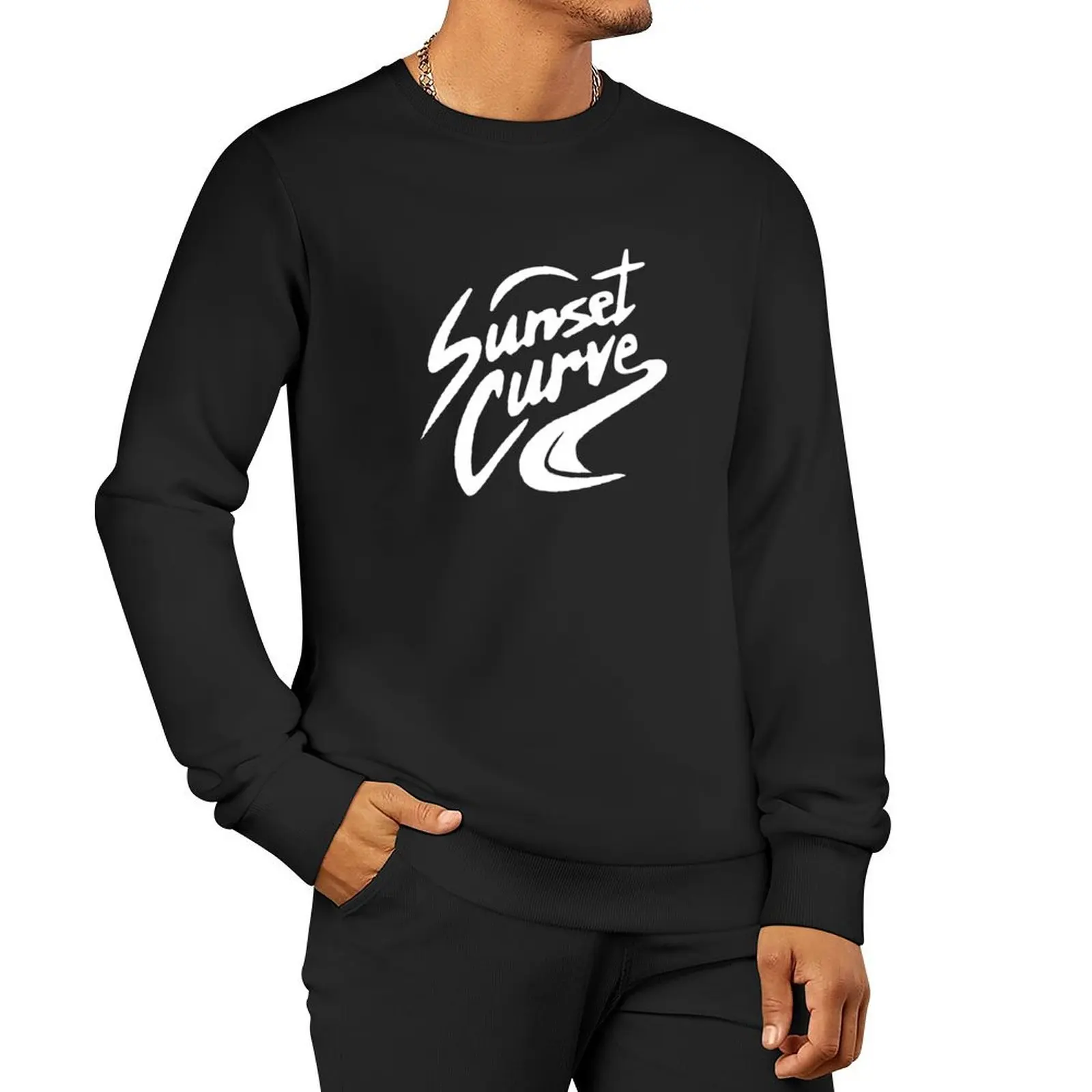 sunset curve logo Sweatshirt mens clothes autumn clothes hooded sweatshirt for men