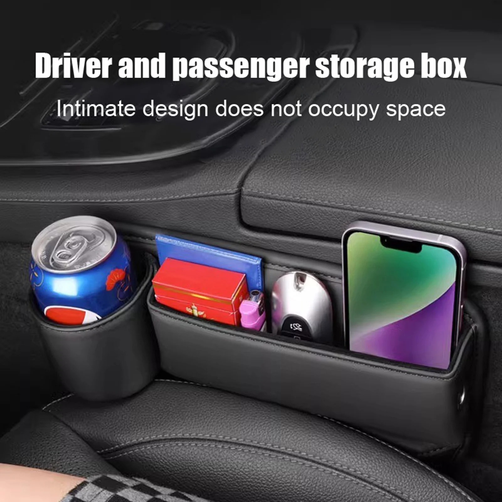 Organizador Universal para espacio de asiento de coche, bolsa impermeable y antiarañazos para teléfonos, gafas, llaves y tarjetas, diseño