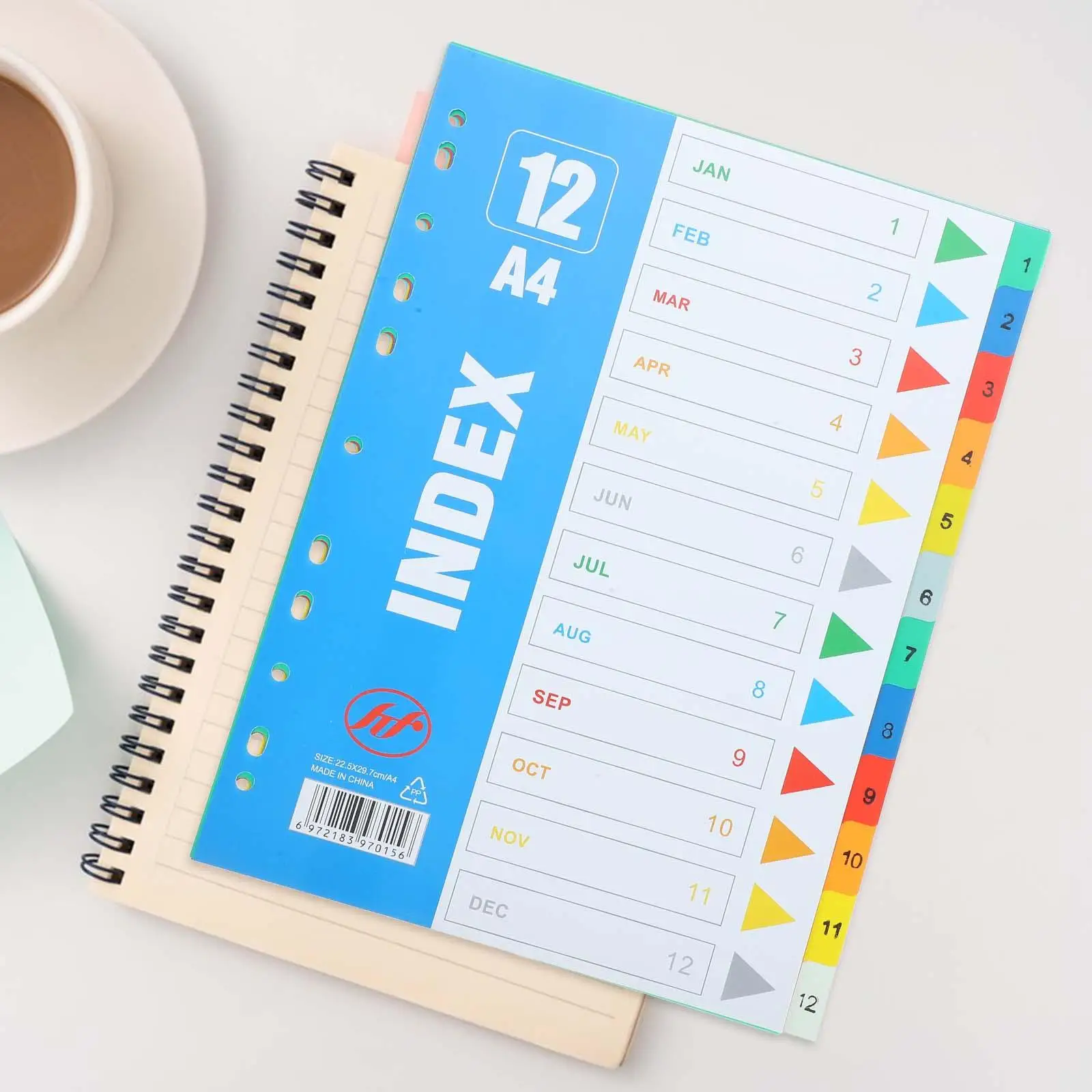 11-луночные страницы формата А4, пастельные разделители, вкладки для переплета, разделители файлов, маркеры для ноутбуков, разделители для предметов, папка-ганайзер