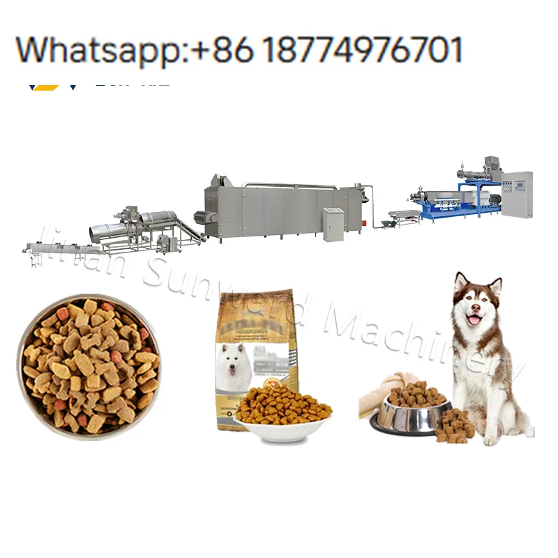 2026 High Quality Twin Screw Dry Dog & Cat Food Extruder Plant Full Automatic Pet Food Production Line