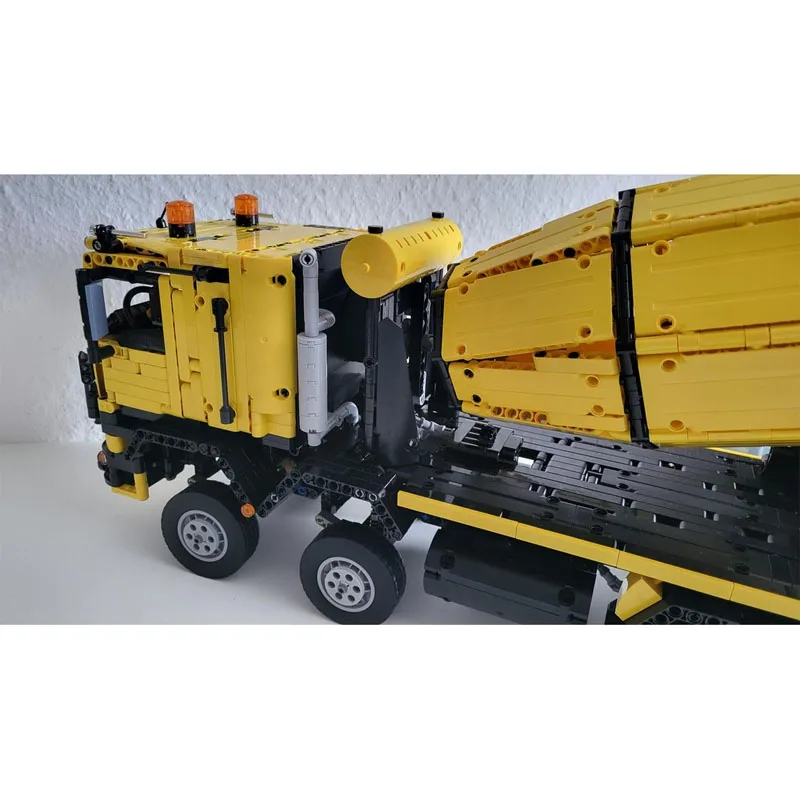 MOC-152688 novo modelo urbano blocos de construção de caminhão misturador de concreto, 3075 peças, presente de brinquedo de natal de aniversário para meninos e crianças