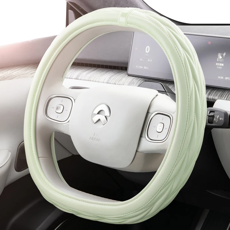 

women's leather steering wheel cover non-slip breathable car handlebar cover car accessories 38 cm Ford focus 3 haval f7 geely