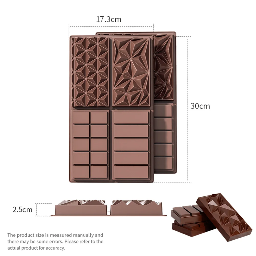 قالب بار الشوكولاتة دبي قالب الشوكولاتة قالب الشوكولاتة فصل السيليكون العميق قالب الشوكولاتة غير لاصق قالب حلوى سميك