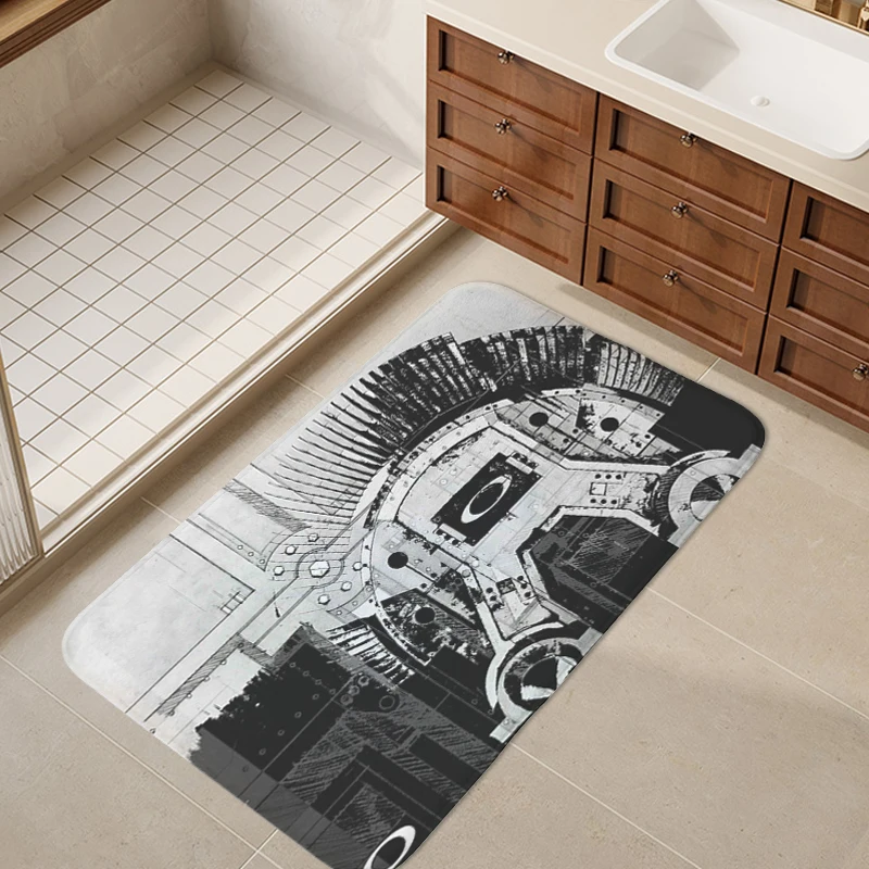 Waterproof Bath Mat D-Oakleys Custom Doormat Entrance Door Slip-resistant Carpet for Kitchen Balcony Hallway Bedroom Rug Home