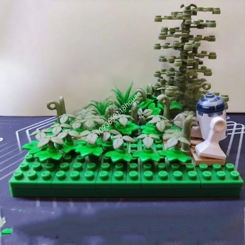 233 piezas MOC Run R2D2 Run Star Battle, bloques de construcción, regalo perfecto para Navidad, recuerdo de fiesta de cumpleaños, bricolaje para niños, edificios modulares