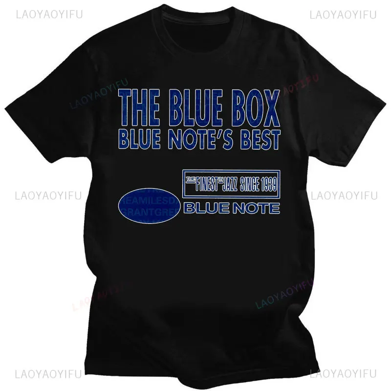 New 2023 Blue Note Jazz Music Records Tshirt Unisex Cotton Short-sleev Fashion Shirt Breathable Print Tops Hip-hop Streetwear