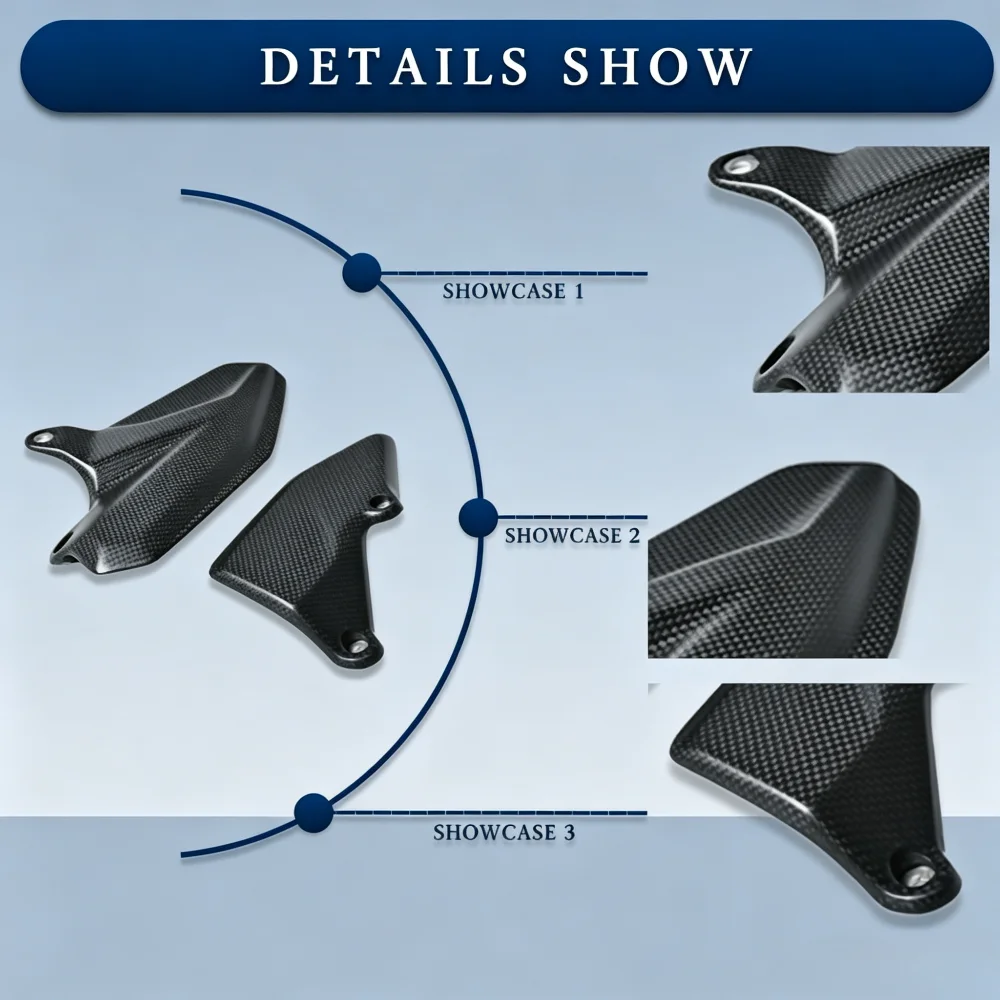 For DUCATI Multistrada V4 V4S Pikes Peak/Sport/Rally 2021-2023 2024 Carbon Fiber Heel Guards Motorcycle Modification Accessories