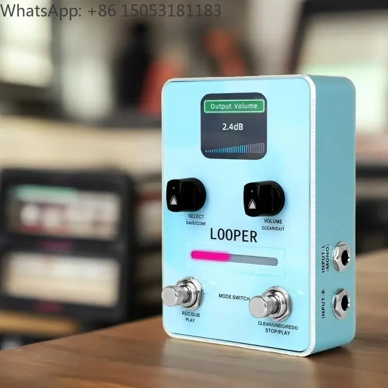 XS-02 Loop Pedal Pro Looper Station 160min Storage Dual Footswitch Real-time LED USB-C Audio Hub tage & Studio Dominator view 6