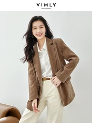 Slimly Khaki velluto a coste Blazer su misura donna 2023 autunno inverno nuovo in capispalla eleganti cappotti dritti a maniche lunghe dentellati M2889