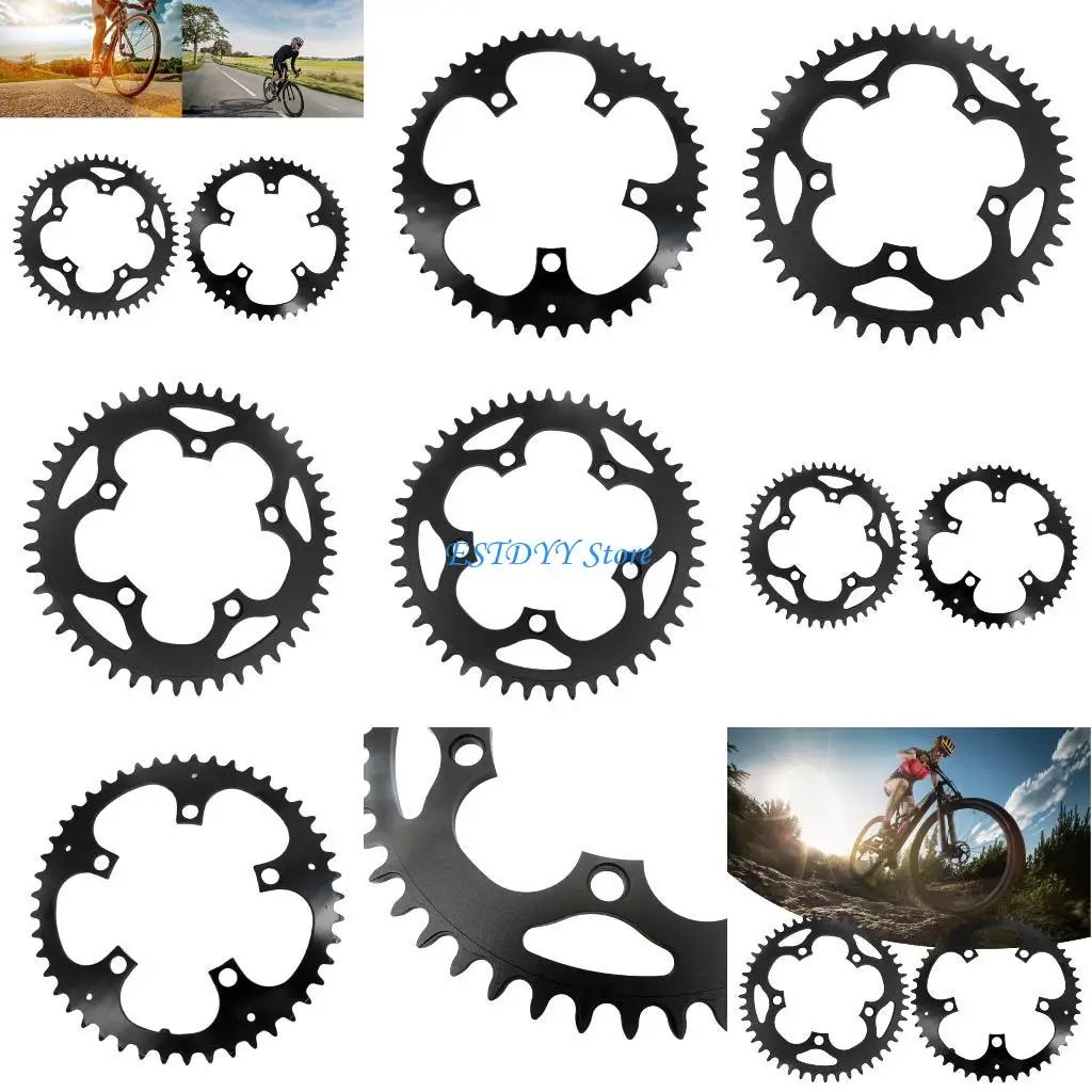 

G6DE Against Slip Cycle Crankset 46T Teeth Upgraded For Away Road Cycling