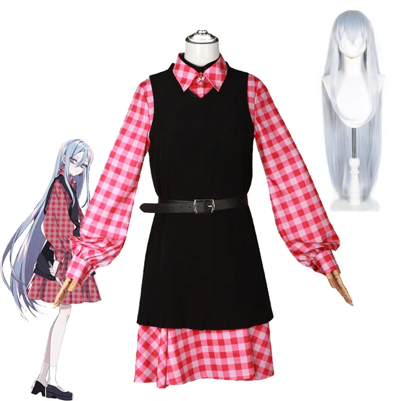 Project Sekai Yoisaki Kanade Cosplay Costume Virtual Singer K Wigs Women's Plaid Shirt Miku:Colorful Stage! Nightcord at 25:00