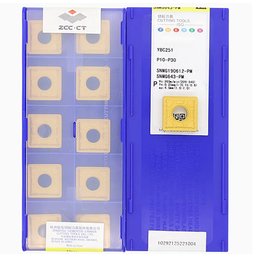 

SNMG190612-PM YBC251/SNMG190612-PM YBC252/SNMG190612-PM YBC351 YBC151 YBD052 YBD151 YBD152 ZCC.CT CNC carbide turning inserts