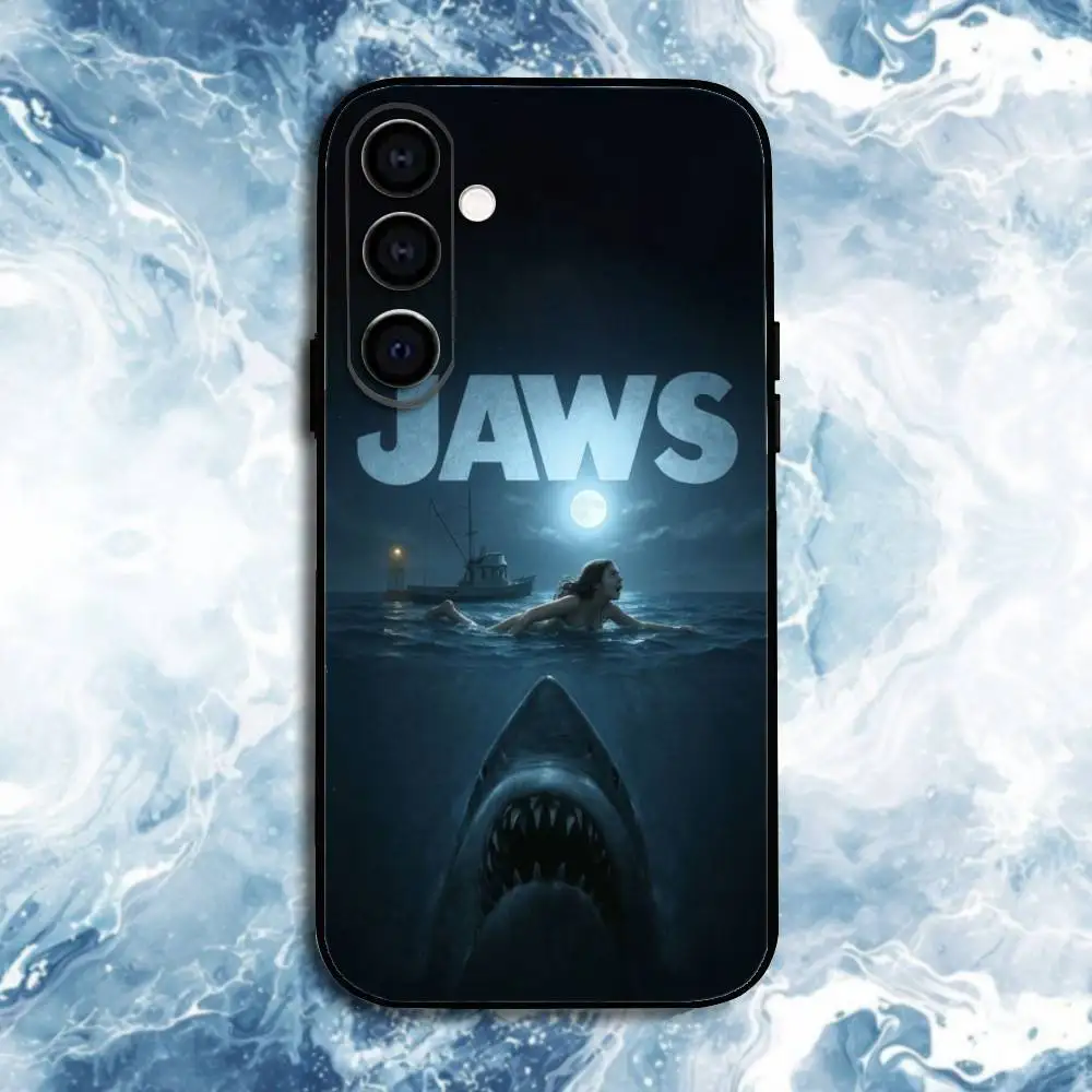 Jaws Film Handyhülle für Samsung Galaxy A73, A72, A71, A70, A53, A52, A51, andere weiche schwarze Hülle