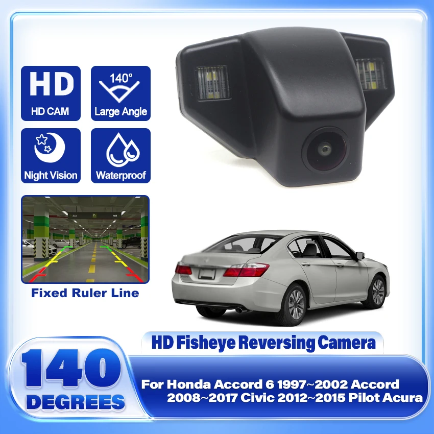 

Задняя камера 140 градусов HD 1080x720P для Honda Accord 6 1997 ~ 2002 Accord 2008 ~ 2017 Civic 2012 ~ 2015 Pilot Acura Parking Reverse