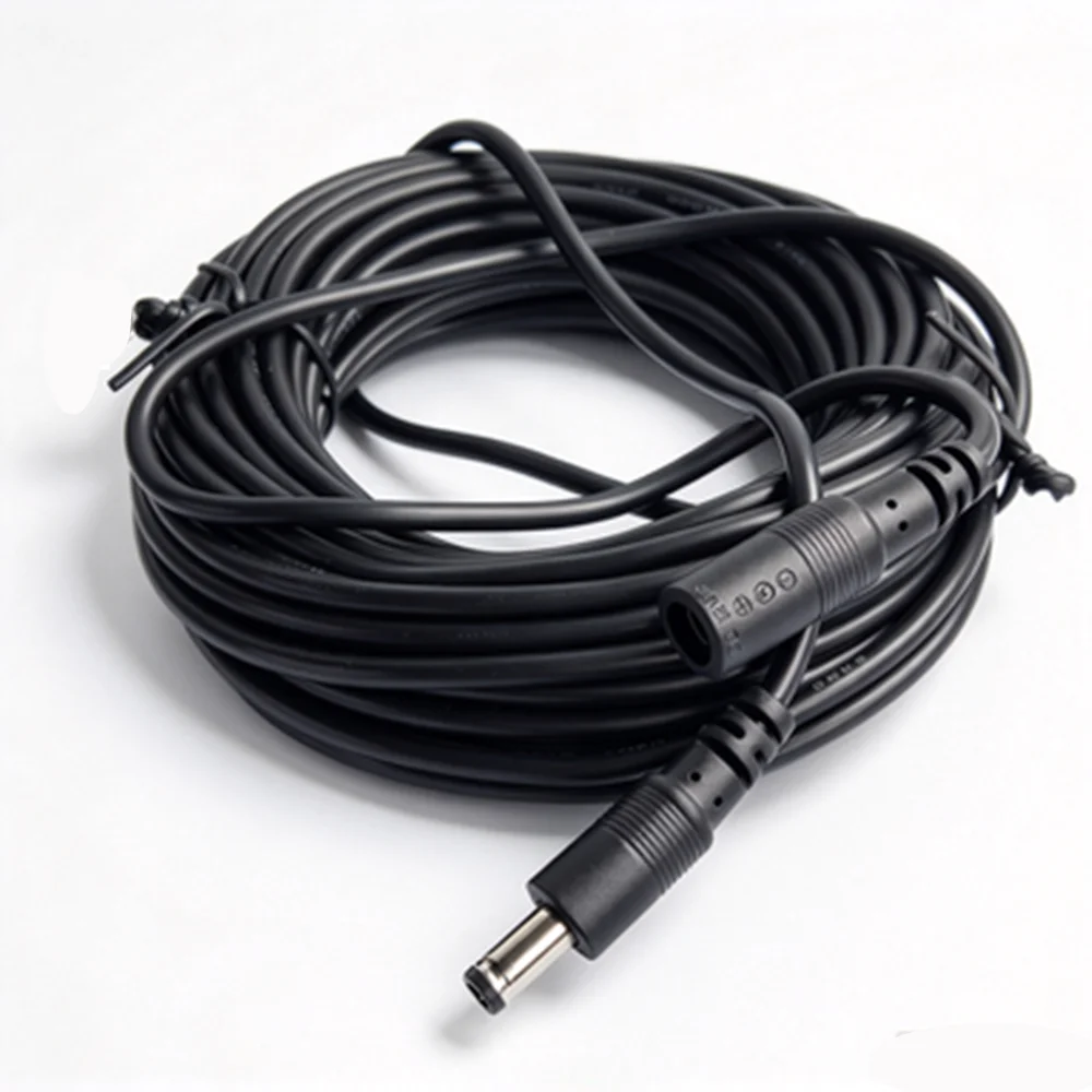 DC Power Extension Cable With DC Adapter 5.5mm X 2.1mm 12V Extension Cord Security Camera Cable DC Male to Female Extender Wire
