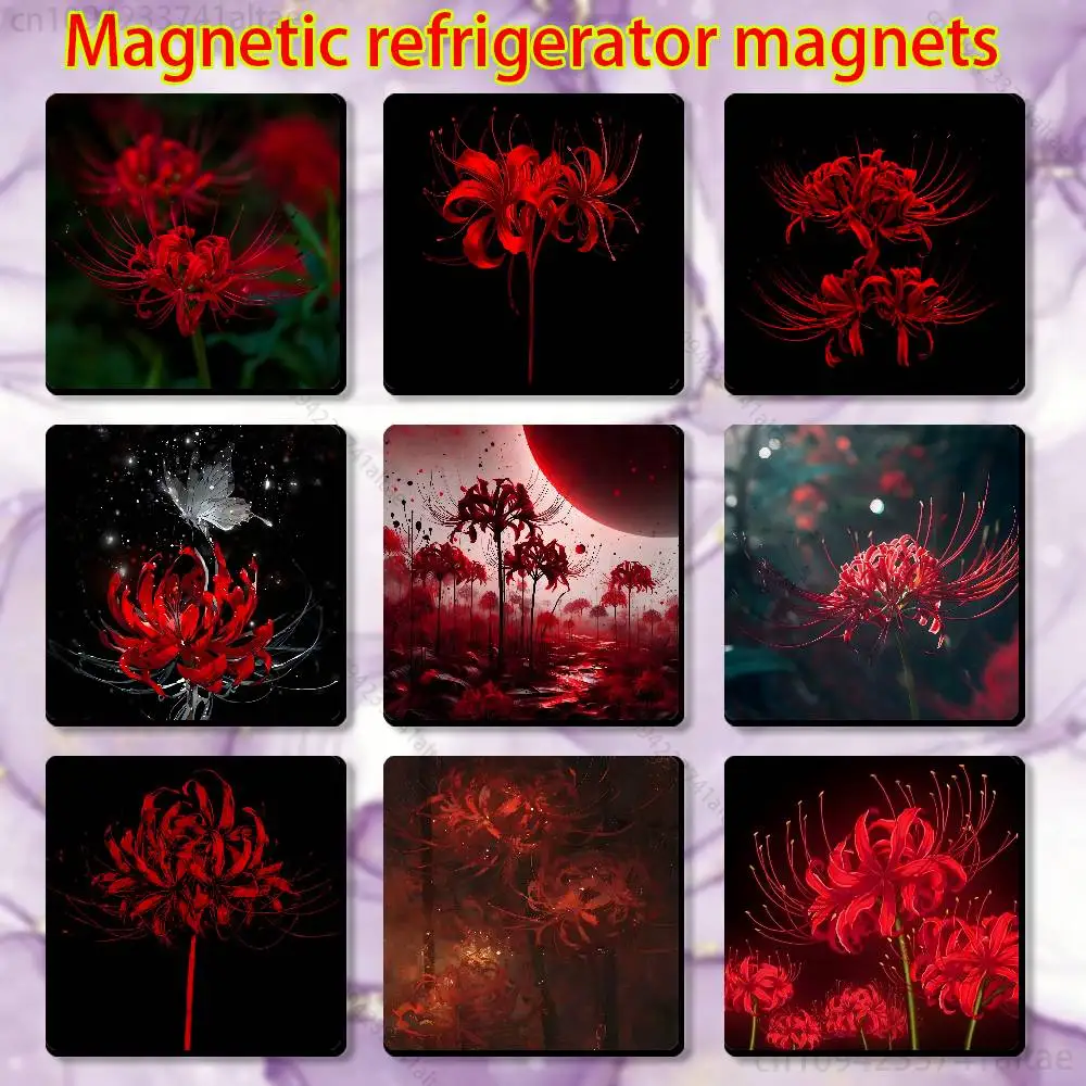

Ghoul Red Spider Lily Tokyo Sign Fridge Magnets - Creative Miniature DIY Magnetic Decorations for Home Accessories