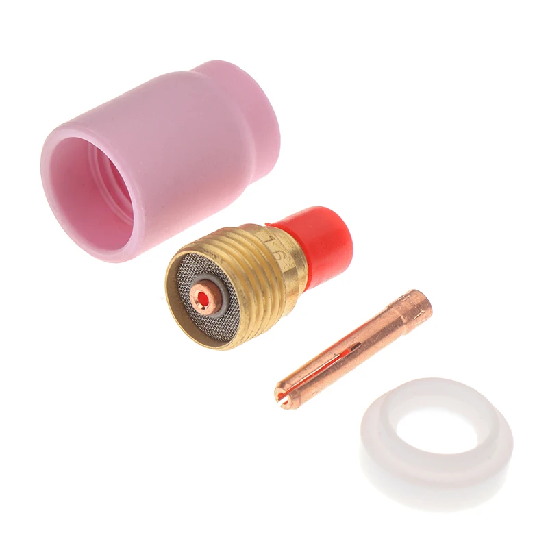 4Pcs TIG Gas Lens KIT Size 1.0mm/1.6mm/2.4mm/3.2mm FIT TIG Welding Torch PTA DB SR WP17 18 26 Series