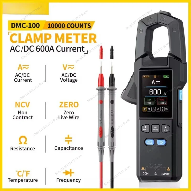 For DMC-100 Clamp Meter 10000 Counts AC/DC Current Amperemeter
