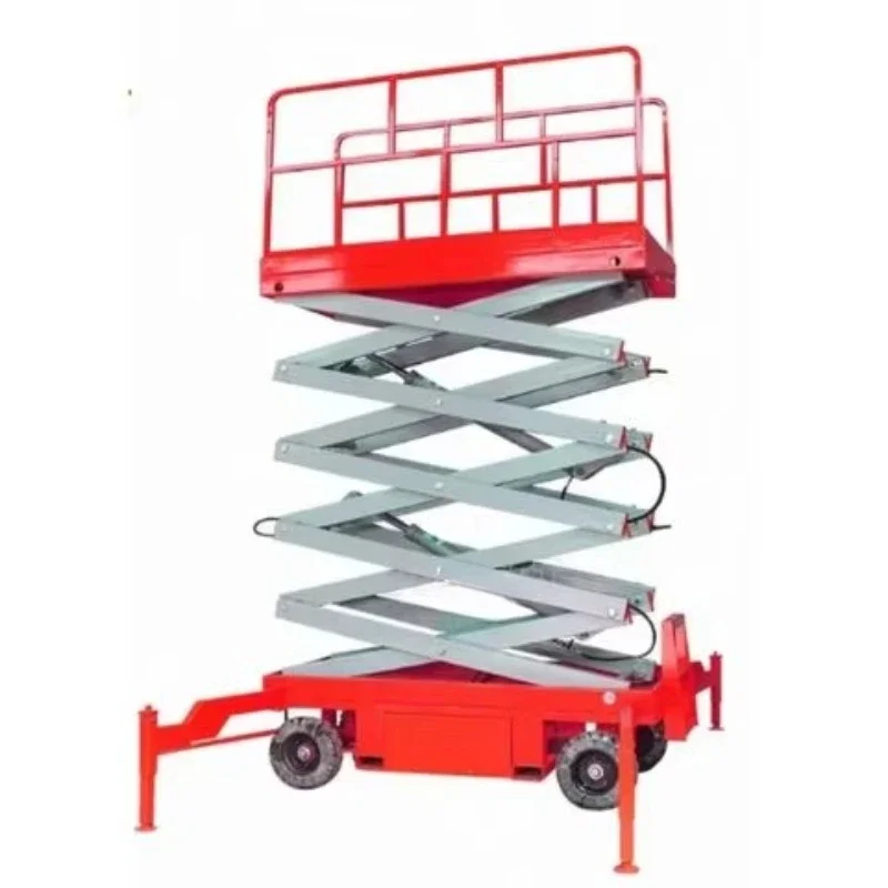 Electric mobile scissor lift hydraulic scaffolding platform