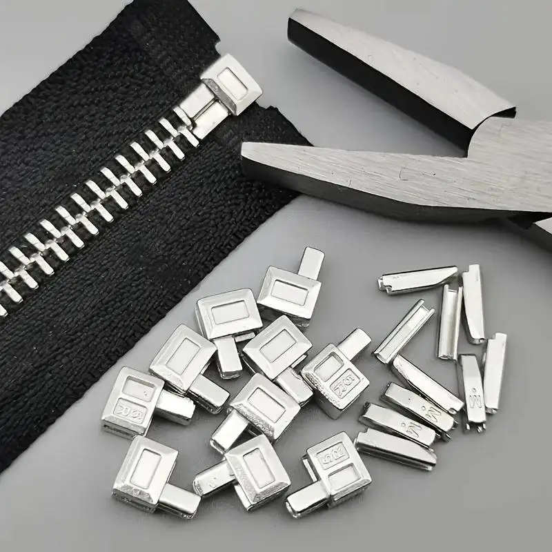 20-Piece Set Premium Metal Zipper Heads Gold Silver Bronze Black - Durable Smooth for DIY Clothing Luggage Repair 2030