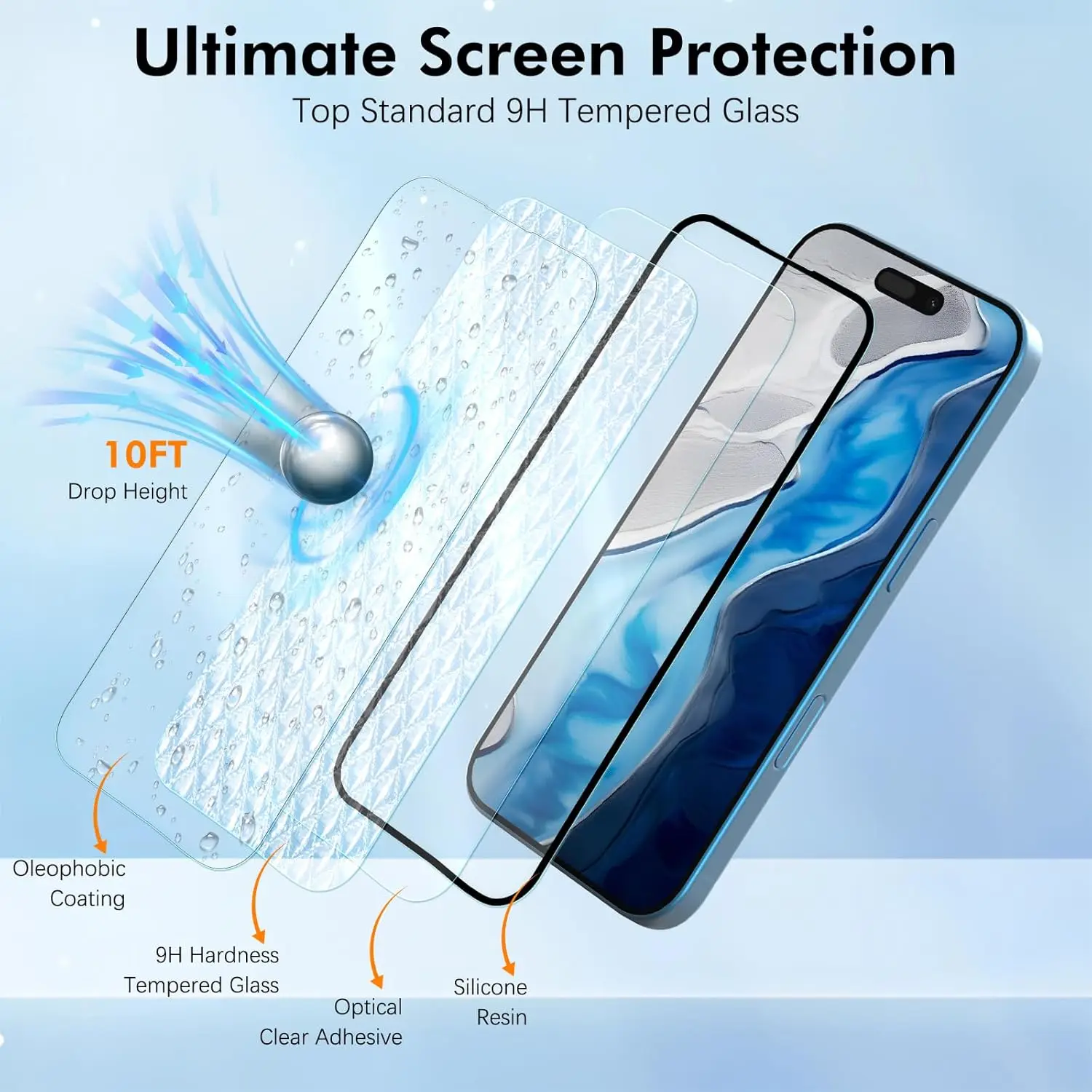 2PCS 99D Full Cover Tempered Glass for iPhone 16 Pro Max Screen Protector Film for iPhone 16 Plus HD iphone 16 Protective Glass